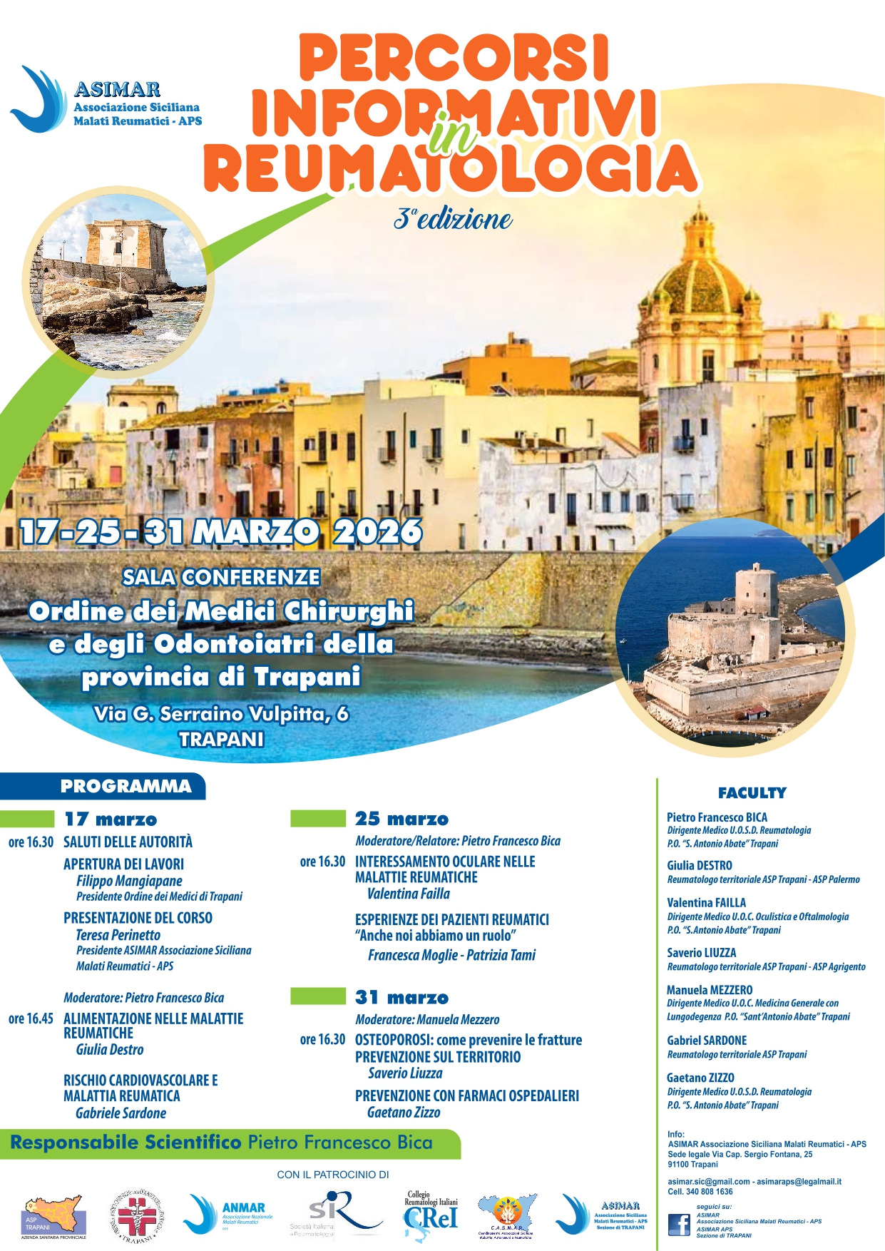 ASIMAR APS Vi aspetta dal 17 marzo per 3 appuntamenti importanti